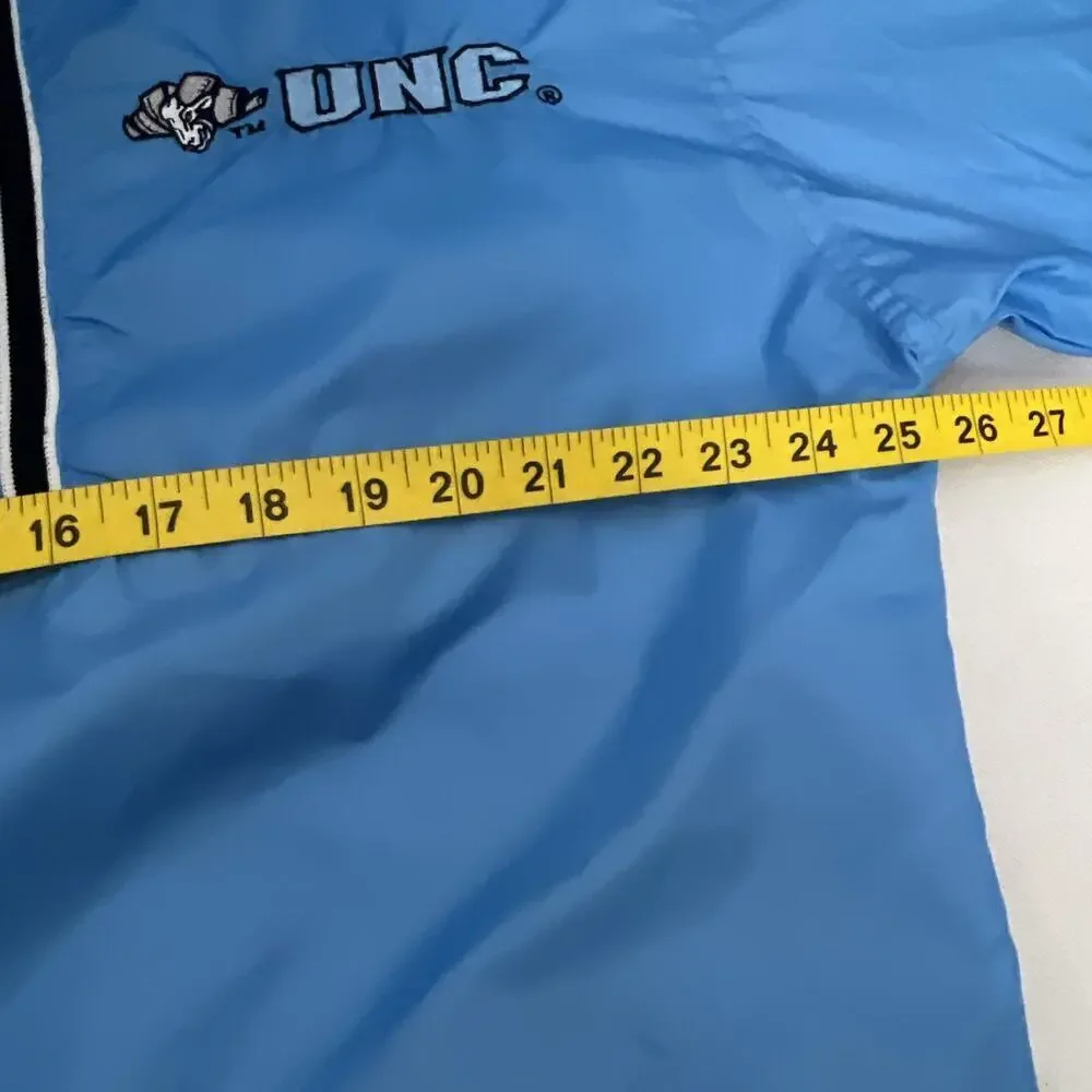 Vintage 90s UNC Tar Heels Jacket Mens Large 1/4 Zip Pullover Windbreaker